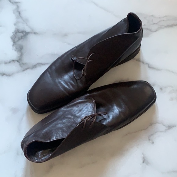 Ermenegildo Zegna Brown Leather Ankle Lace-Up Boot - Picture 11 of 14